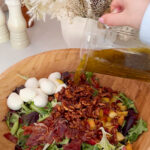 Crispy Prosciutto & Honey Walnut Summer Salad with a Garlicky Honey Mustard Dressing