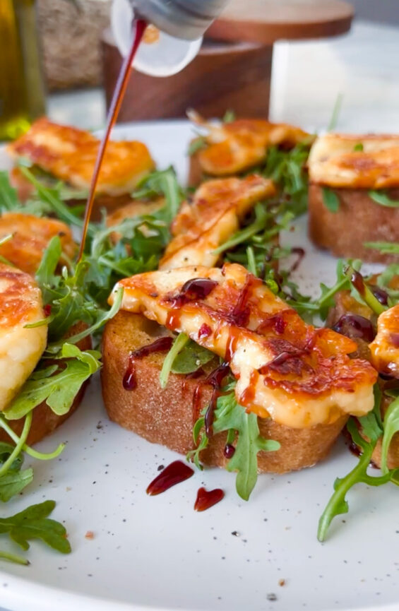 Hot Honey Halloumi Toast